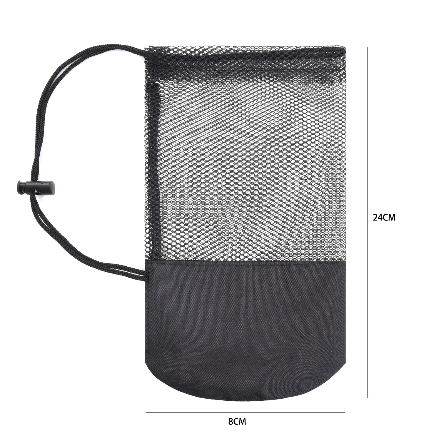 户外运动毛巾抽绳网袋 多尺寸黑色网眼袋涤纶网袋 大号冰巾束口袋