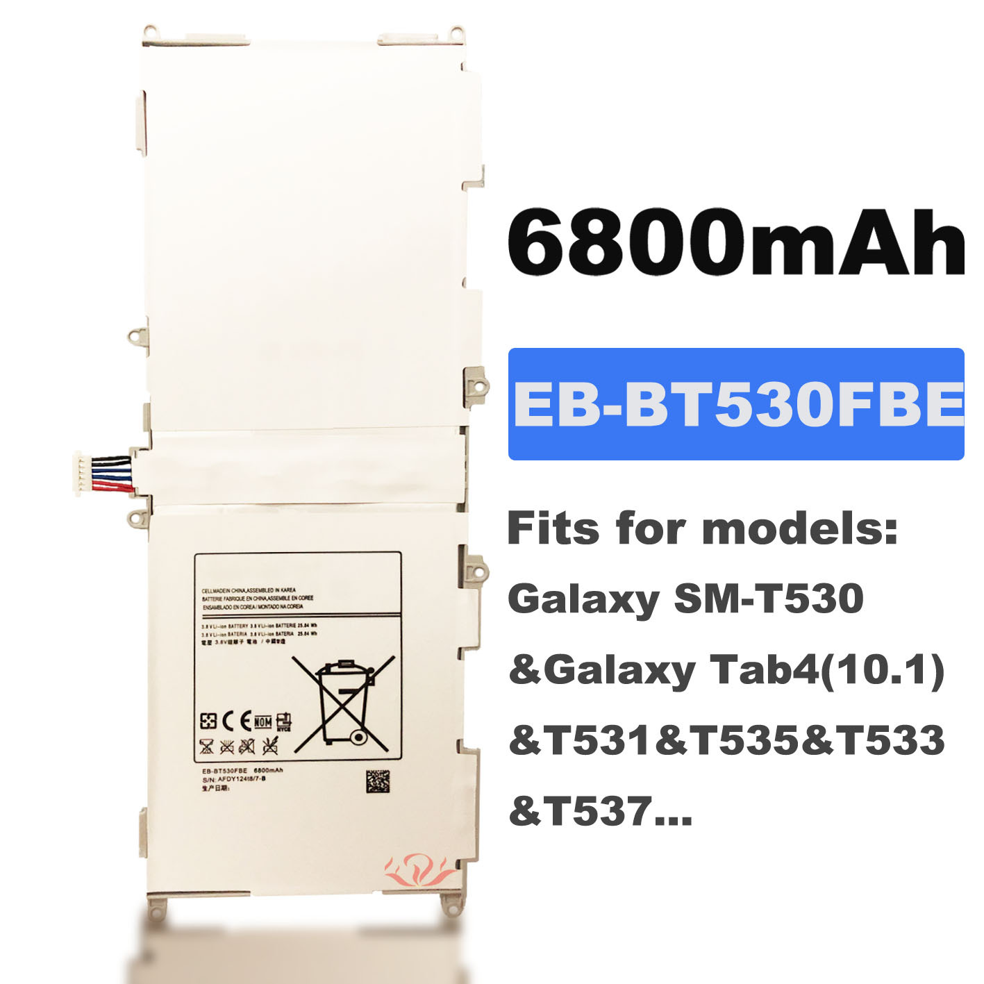 适用于三星平板T530电池GalaxyTab4(10.1)电池T531,T53T,537电池