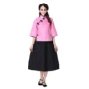 Pink cotton [top+skirt]
