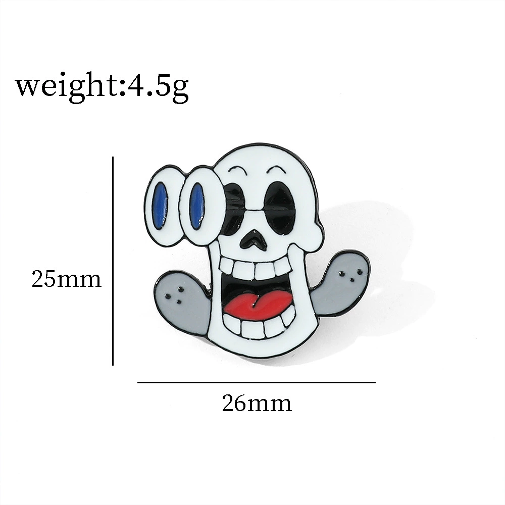 Funny creative brooch, cute metal monster, badge, accessory, pin, halloween, European style