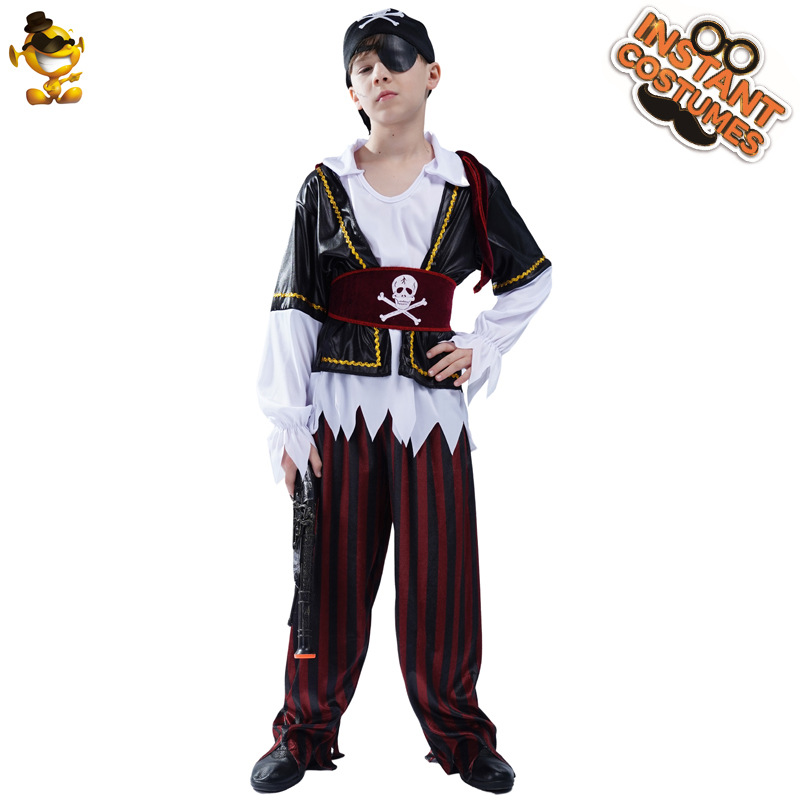 Niños pirata Cosplay traje de Halloween niño pirata Cosplay traje de pirata de los niños
