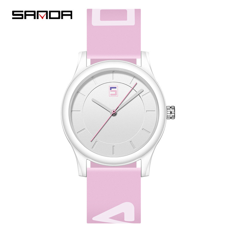 SANDA 3205 cinta movimiento de cuarzo simple desmontaje color matching banda ocio deportes al aire libre reloj estudiante