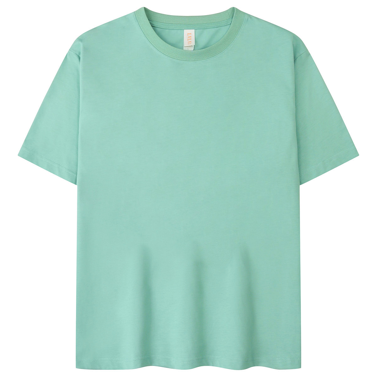 Ropa de hombre LVLV | Transmisión en vivo de comercio electrónico transfronterizo algodón fresco de manga corta camiseta hombres y mujeres de color sólido pareja T-imagen de impresión