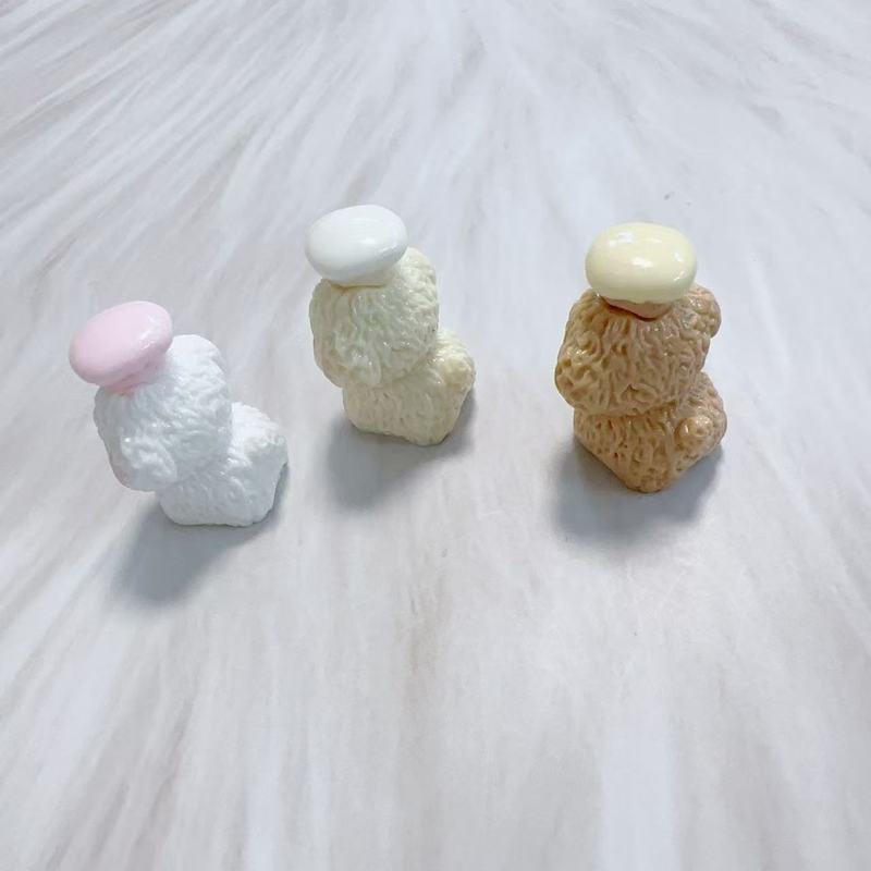 高颜値シミュレーション立体シェフ帽子犬樹脂アクセサリー創意手作りヘアピンピアスアクセサリー材料|undefined