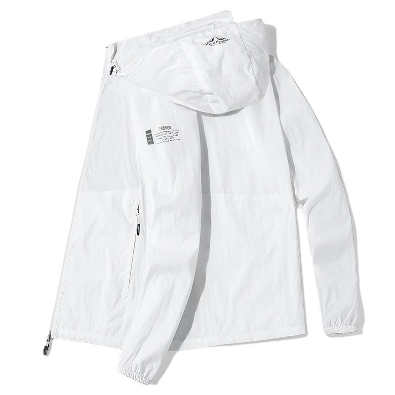 Chaqueta de Protección Solar con Capucha para Hombre de Nailon