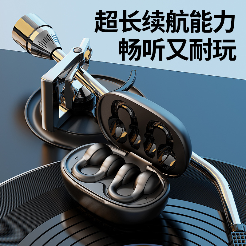 新款夹耳式 非 骨传导耳机无线蓝牙开放式耳机智能数显长待机 - 1