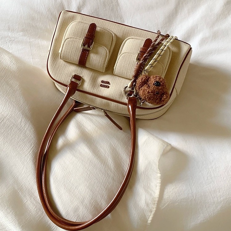 Nanfeng chio2nd retro bolso de almohada de arroz marrón bolso de mujer 2024 nuevo bolso de mano para viajar al trabajo en otoño