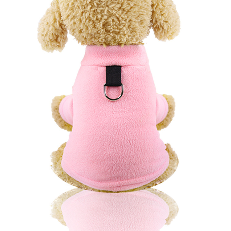 Hebilla de anillo en D de lana polar para sujetar la correa del gato, ropa cálida para perros, artículos para gatos y mascotas, ropa para perros grandes.