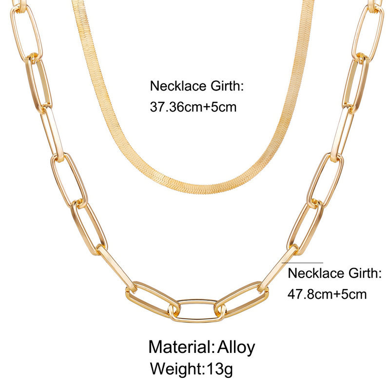 Neue Einfache Schlangenknochen Dicke Hohle Kettenhalskette Großhandel Nihaojewelry display picture 1