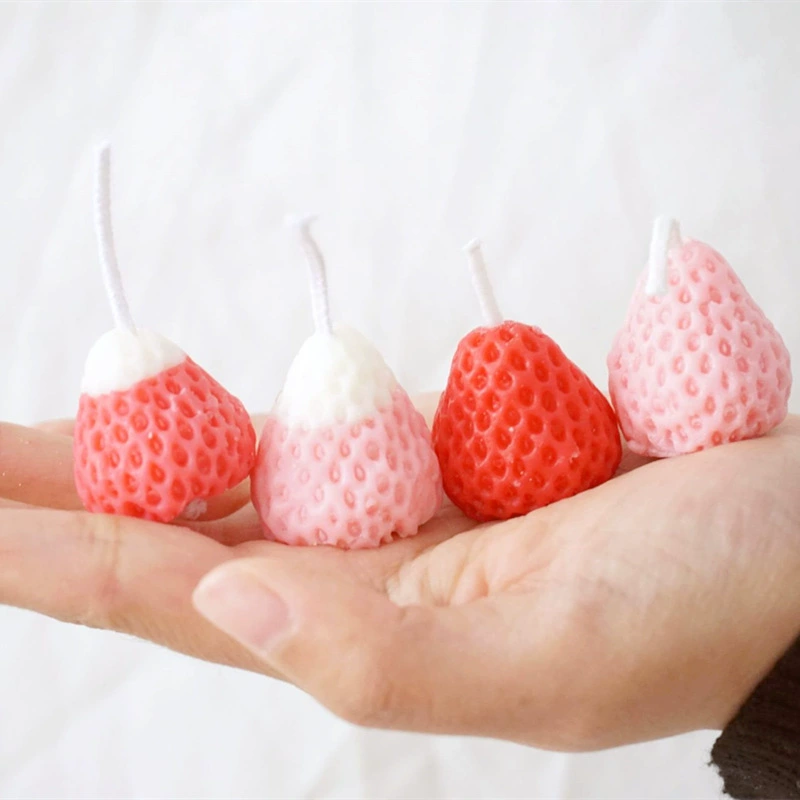 Strawberry, aromatherapy, candle, three dimensional silicone mold, in 3d format, DIY