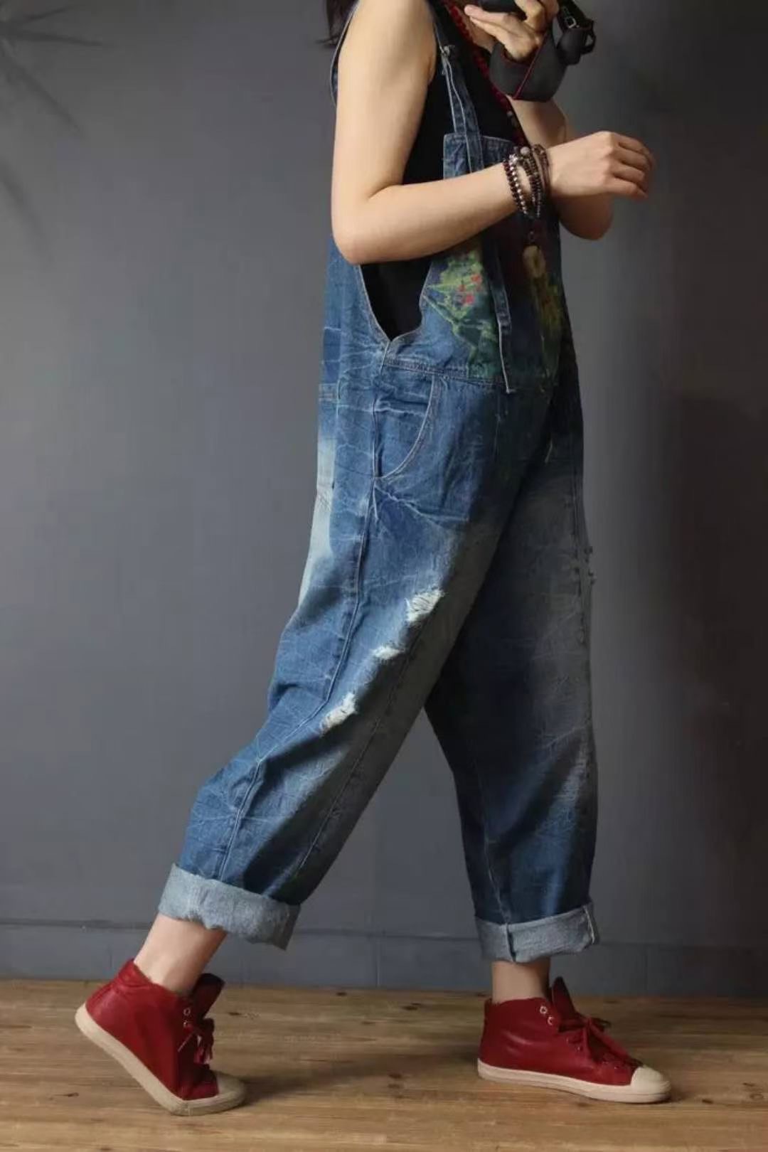 Retro Print Overalls