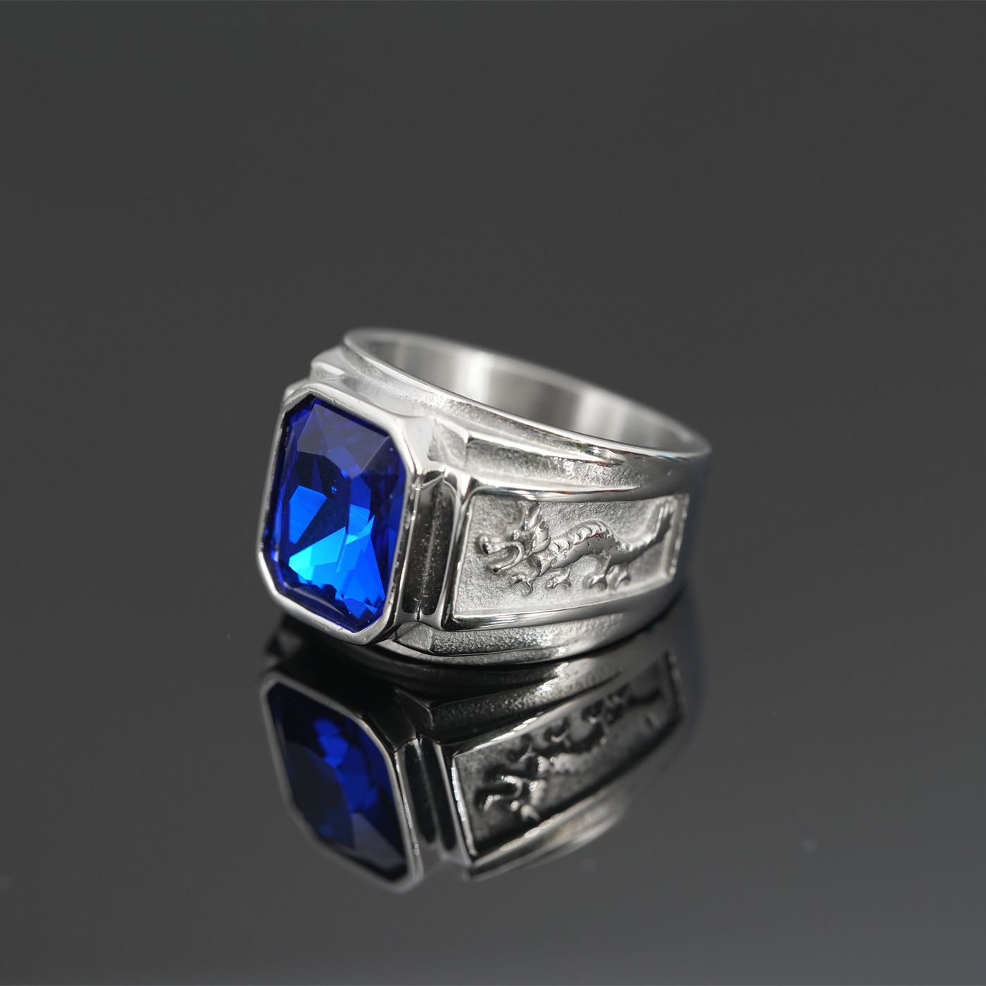 Vintage signet ring til mænd i titaniumstål hypoallergen_voghion.com