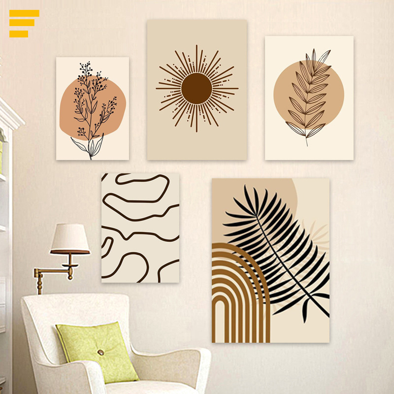 厂家直销波西米亚海报画芯客厅帆布画沙发背景艺术挂画客厅装饰画