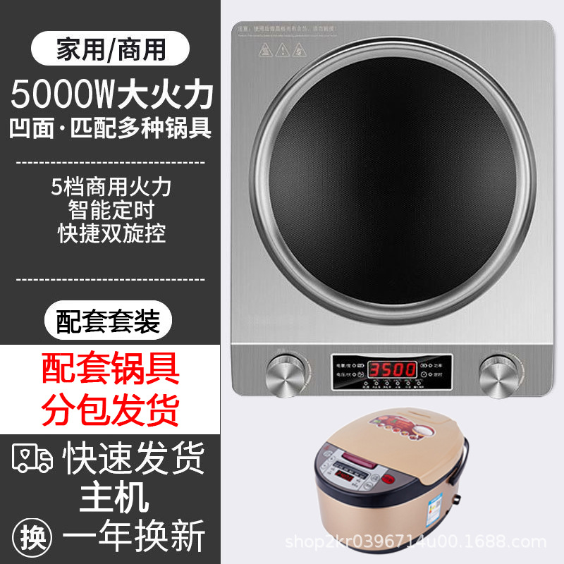 5000W 오목형 인덕션 레인지 + 5L 스마트 전기밥솥