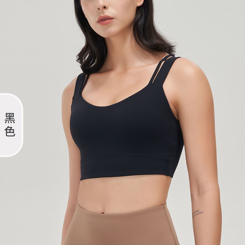 2022 Europa y América Nueva Lycra ropa interior deportiva a prueba de golpes de alta resistencia anti-flacidez yoga belleza espalda amplia correa de hombro sujetador