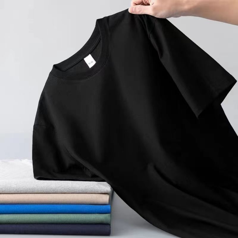 2024 nuevo verano de color sólido de manga corta Camiseta de los hombres slim fit adelgazamiento de los hombres y las mujeres clásico de todo fósforo ropa interior superior