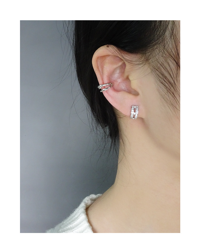 Holiday, Daily Occasion 1 Piece 925 Sterling Silver Geometric Ear Cuffs
