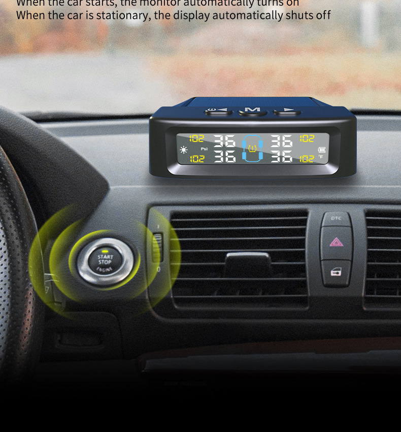 Car Tire Pressure Monitoring, Small Car Tire Pressure Monitor, Tpms, Tire Pressure Detection, Tire Pressure Sensor, Cross-Border E-Commerce