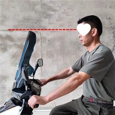 Motorcycle front windshield – panel modification - brown-50cm-high-adjustable-stand