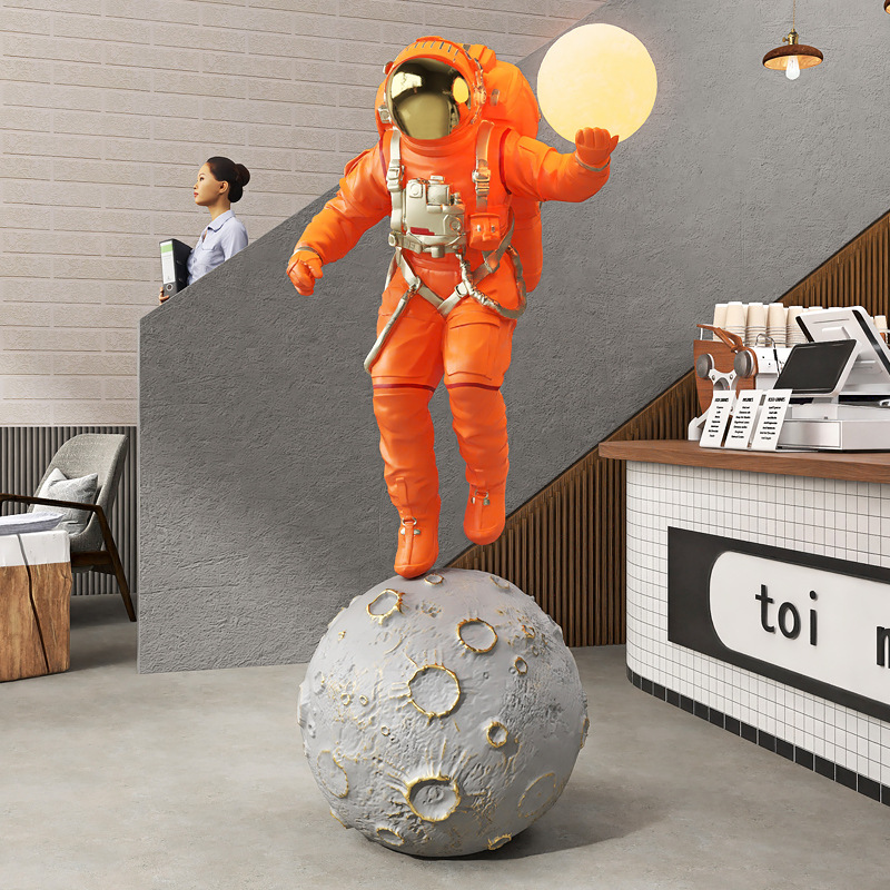 Astronauta lámpara de Pie Grande decoración del hogar tienda exposición salón Spaceman escultura inauguración regalo