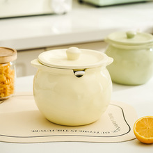 陶瓷猪油罐大容量家用厨房装油罐辣椒油罐盐罐调料罐调味罐