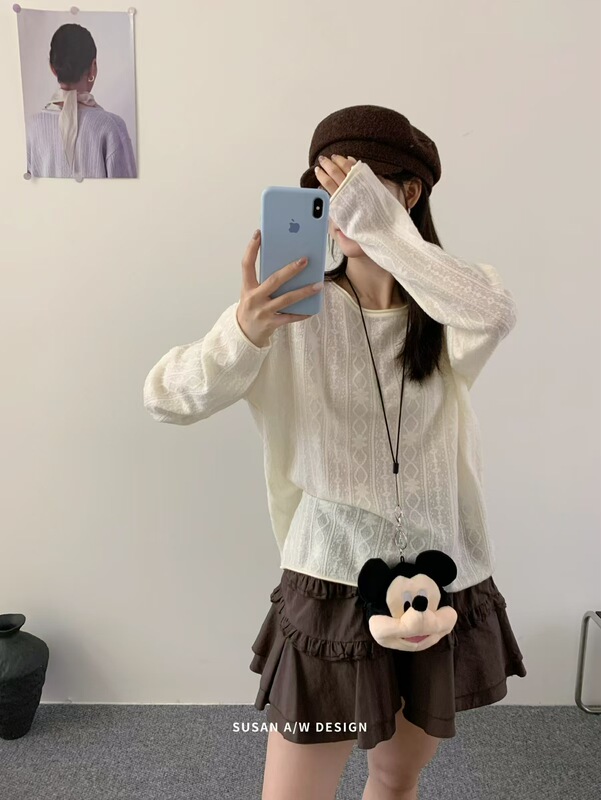 苏珊 2025秋季新款休闲百搭打底外穿针织衫女宽松套头上衣27536|undefined