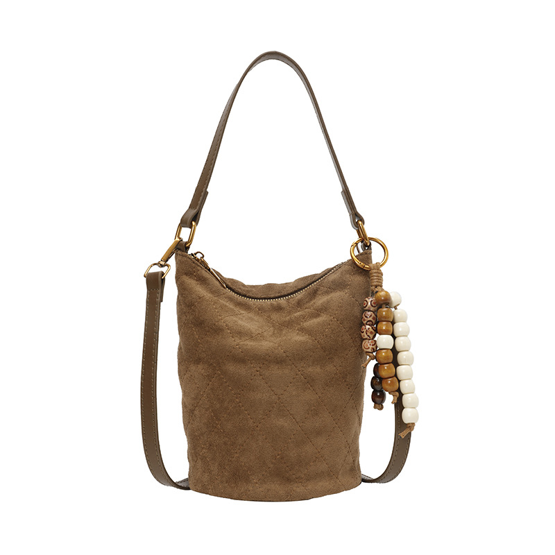 2025 otoño y invierno nuevo estilo diamante bordado bolso de cubo de agua de gran capacidad para mujeres bolso de brazo universal bolso de hombro bolso de viaje