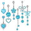 Set of 7 blue