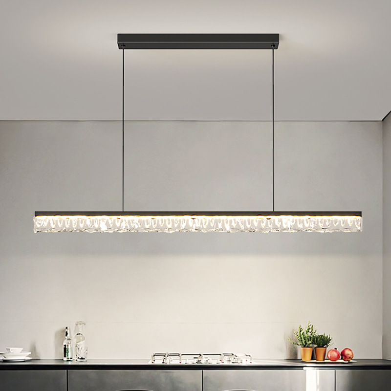 Hielo grieta sala de estar lámpara principal dormitorio 2026 nuevo estilo de lujo ligero italiano atmósfera de espectro completo protección de ojos lámparas 440L