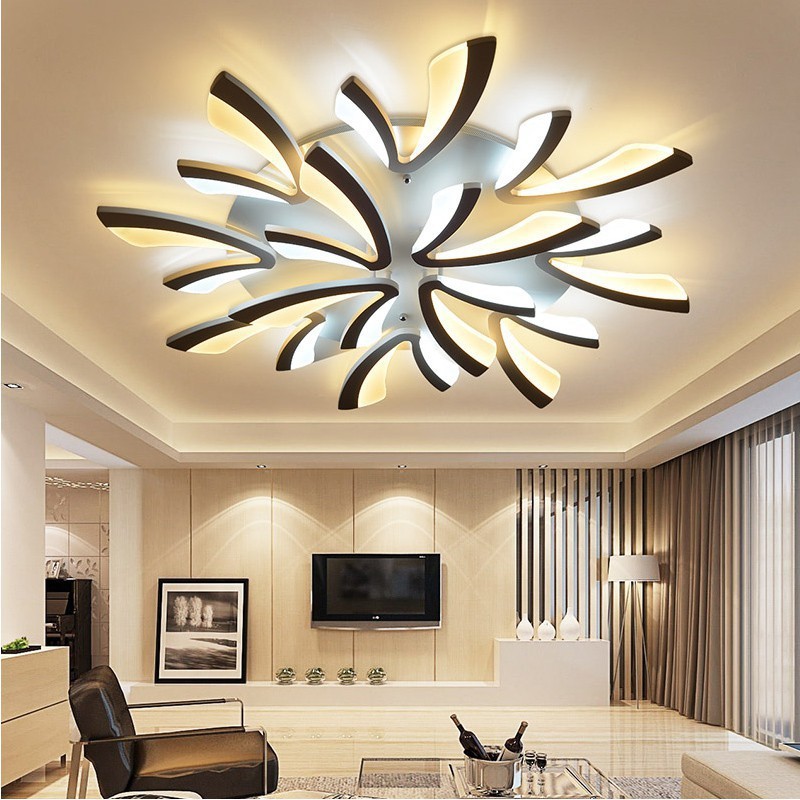 Luz de techo de la sala de estar moderna minimalista ultrafino LED inteligente luz Nordic Dandelion comedor dormitorio ventilador Paquete de luz