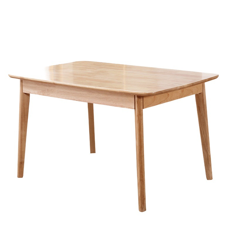 Mesa de comedor de madera maciza nórdica y combinación de sillas Mesa de comedor minimalista moderna japonesa Muebles de comedor para el hogar Mesa de comedor rectangular de madera maciza