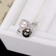 DIY�������S925���y�ع��p����J���ָ�н��yɫָ�h6-9MM���Ů