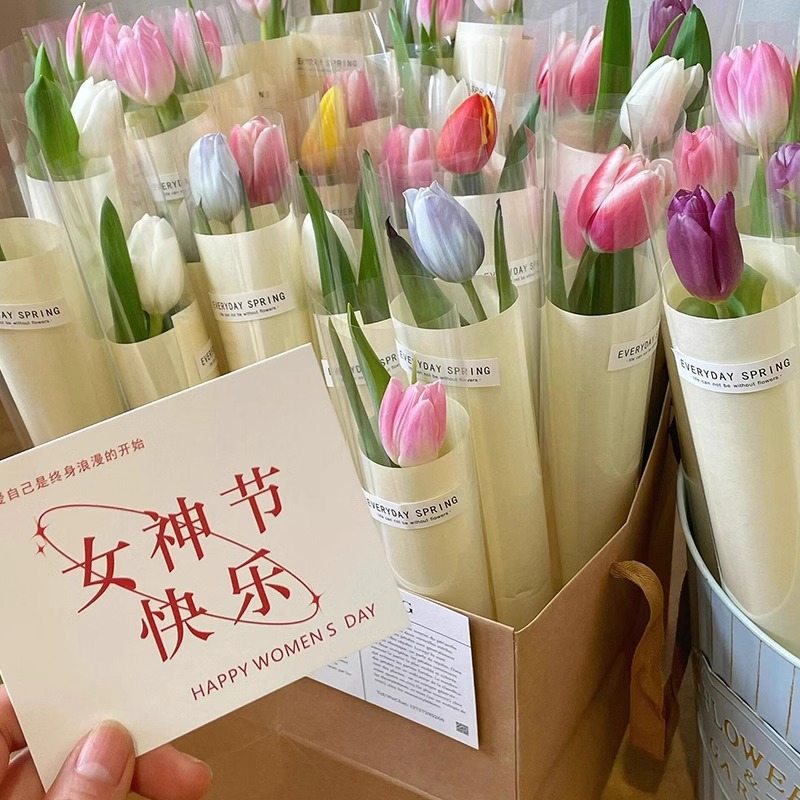 [최소 10개 묶음, 색상 랜덤] 싱글 튤립 - 여자아이들이 가장 좋아하는 것