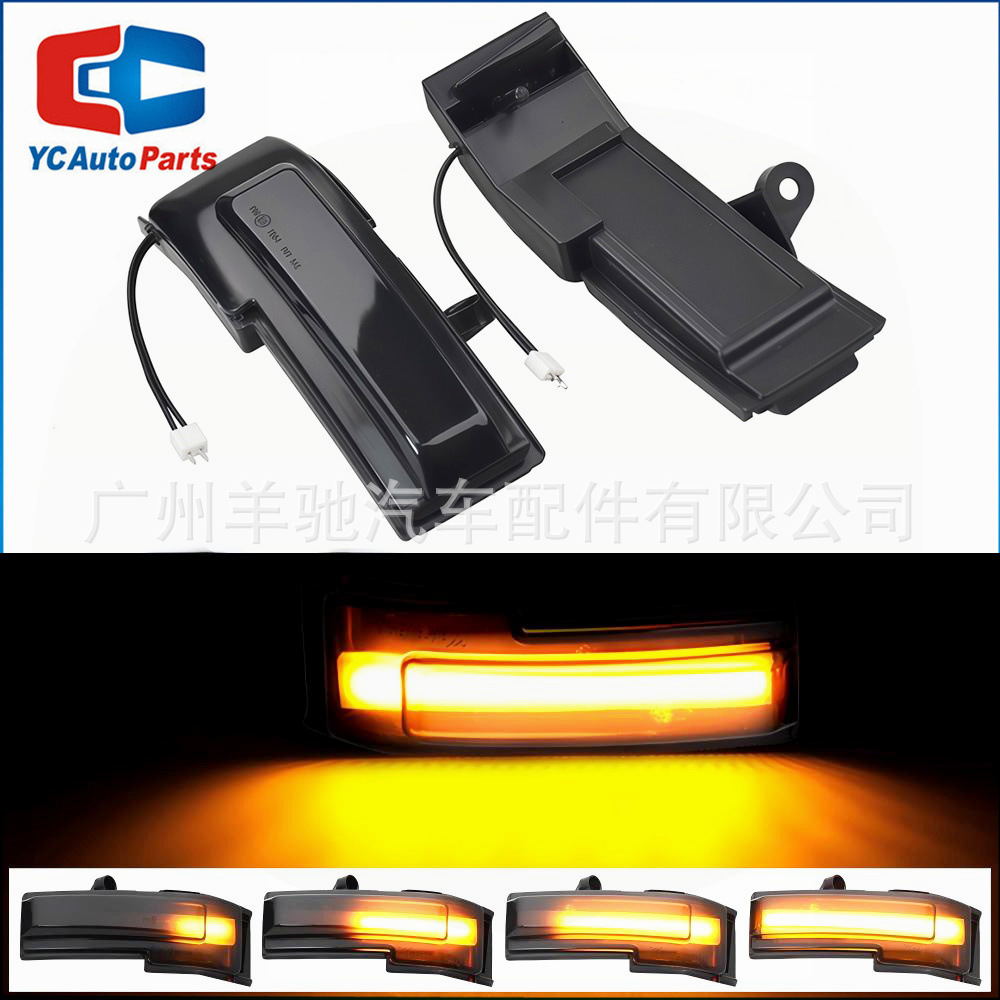 Para Ford Raptor F150 2015-2020 espejo retrovisor LED reloj de flujo dinámico par de luces de giro