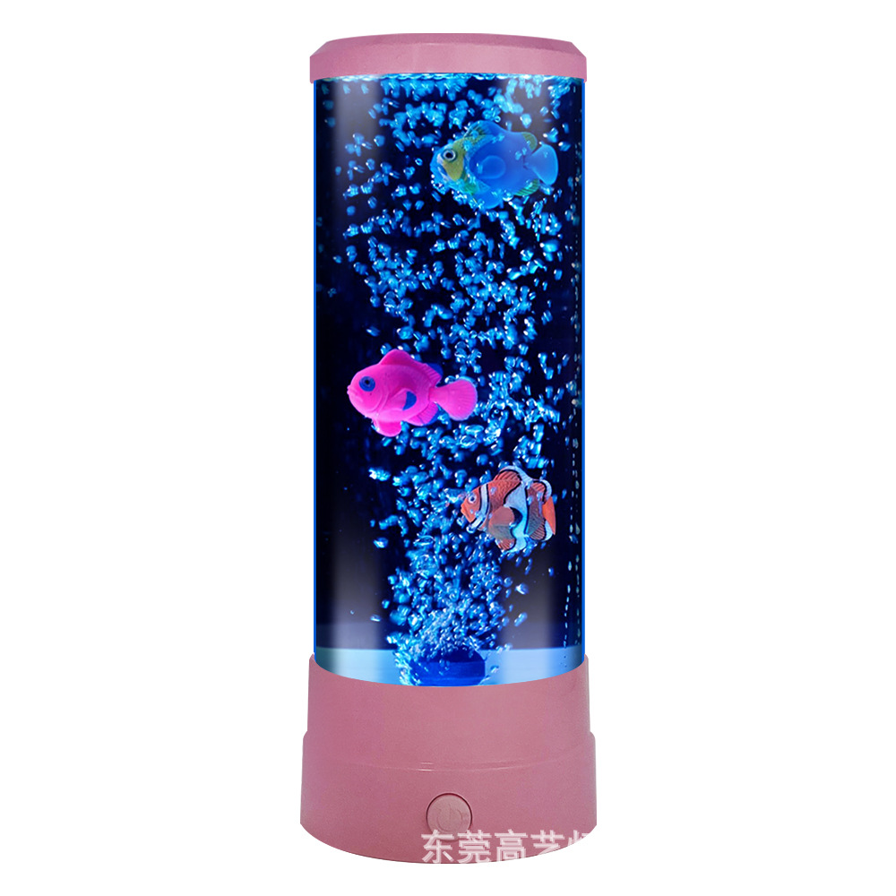 Spot al por mayor lámpara de saliva enchufable lámpara de noche LED regalo creativo habitación de los niños dormitorio burbuja lámpara de pez lámpara de mesa de bricolaje