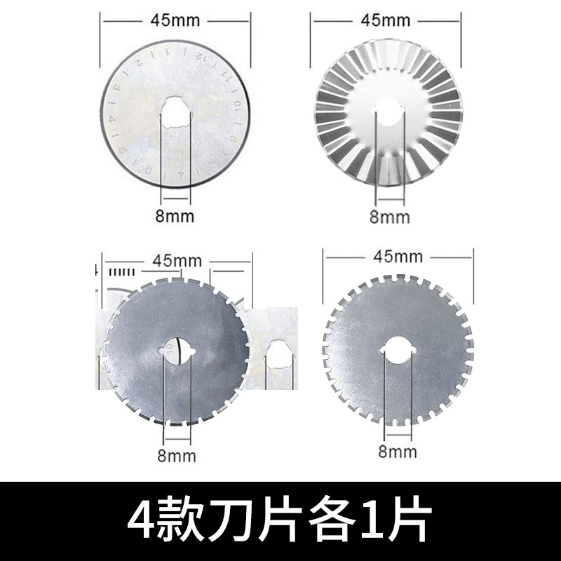 Cuchillas de 4 tipos 1 pieza cada -60 ° -0cm -0cm
