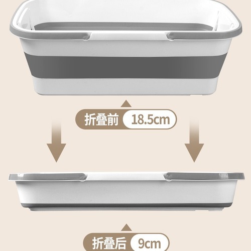 Foldable mop bucket water bucket single sale rectangular household washing mop car washing water storage plastic single bucket lightweight