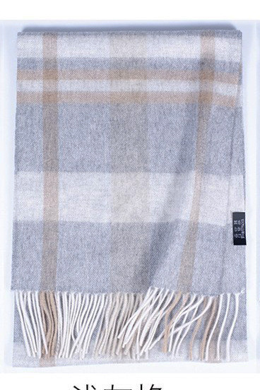 Mongolia interior puro cachemir lana de lana teñida en hilo a cuadros ondas de agua otoño e invierno bufanda para hombres y mujeres