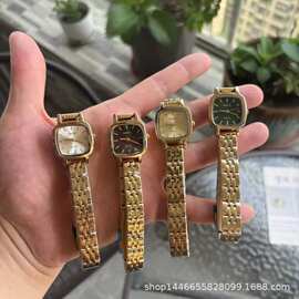 新款方糖手表轻奢小众小金石英女表复古学生女士小巧时尚腕表货源