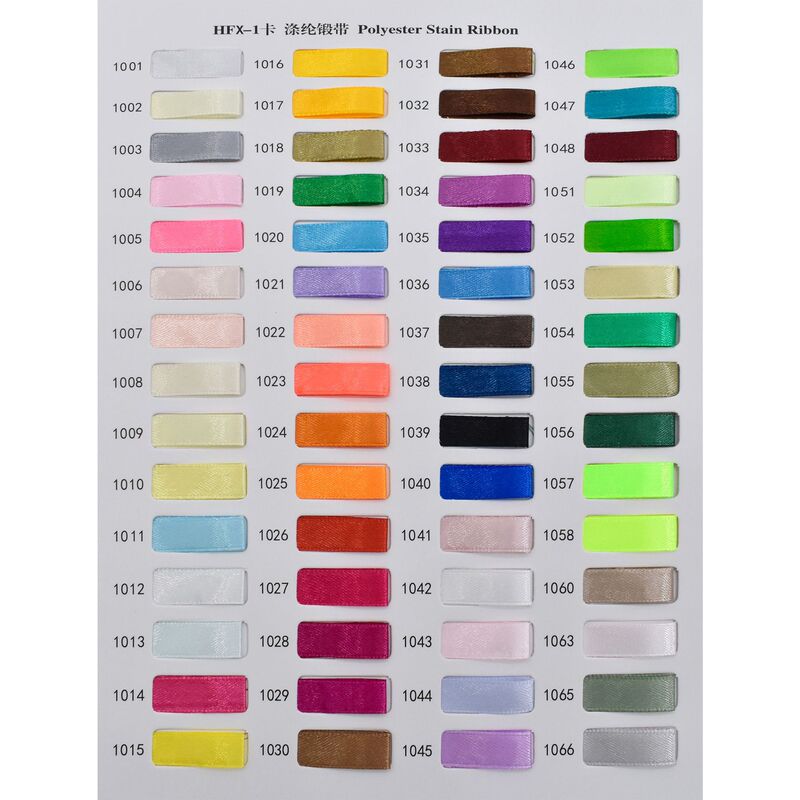 Hanfan Webbing Ribbon Color Card in Stock 150 Colors Can Be Customized Dyed Printed Bows and Cutting Lengths