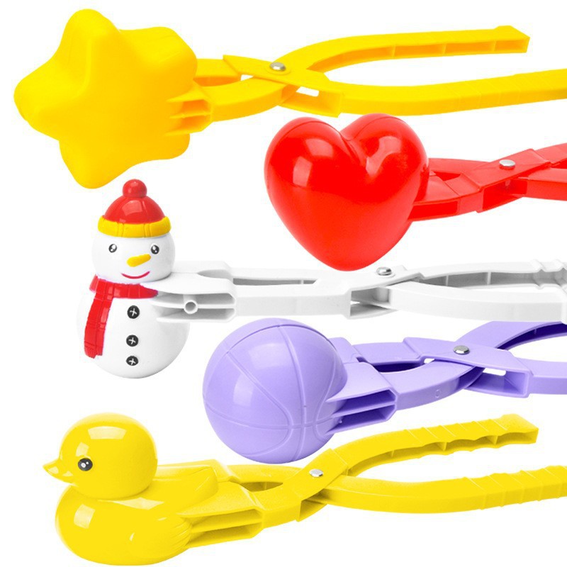 Juguetes de nieve para niños, patitos, artefactos de nieve de invierno, niños juegan con herramientas de nieve, agarrando clipes de nieve, luchando contra la nieve.