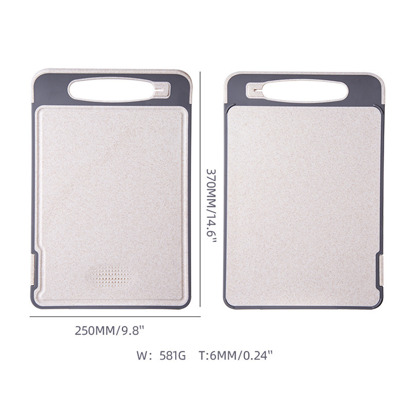 tablero de verduras creativo multifuncional tablero de verduras de paja de trigo tablero de verduras de plástico con afilador tablero de corte de doble cara de piedra pp