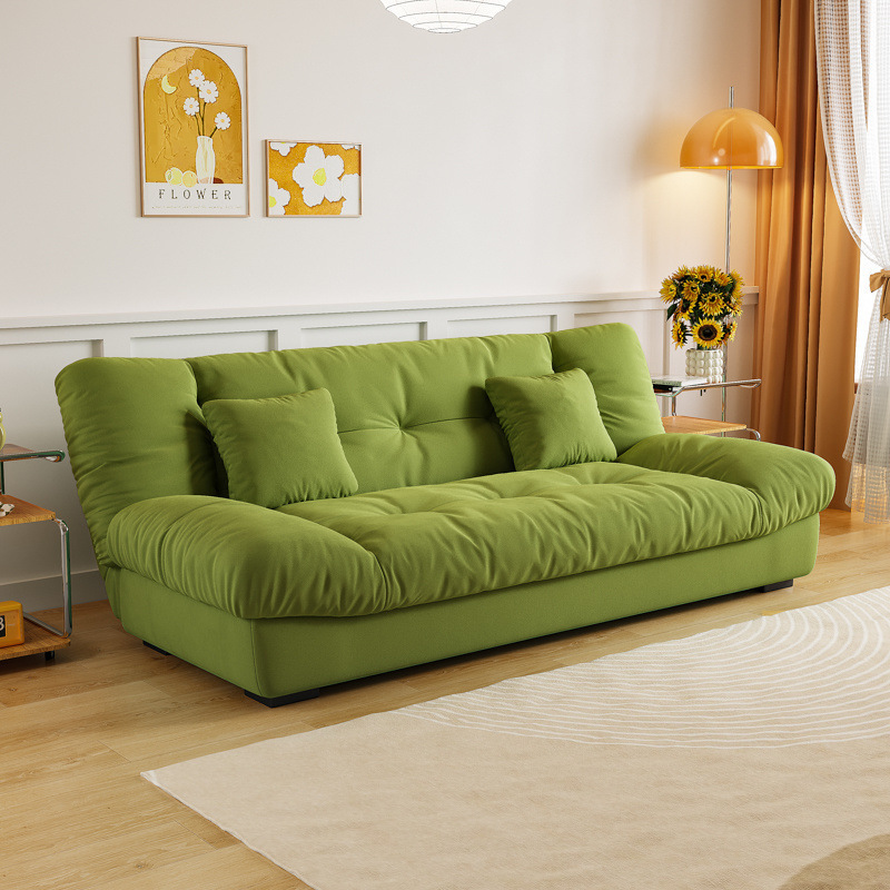 Fábrica directa sofá cama en un solo uso doble sofá plegable doméstico pequeño tipo de alquiler sofá de nube súper suave