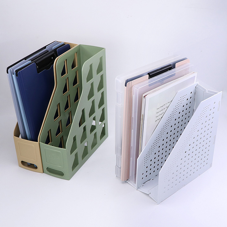 Office Information File Basket Desktop Storage Organization File Box Contract File Storage Rack Plastic File Column
