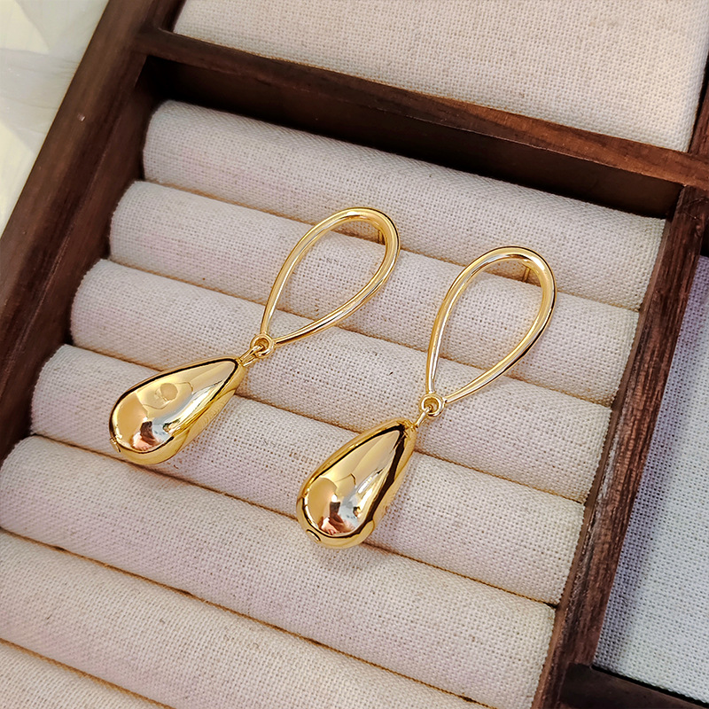 CCB Material 1 Pair Simple Style Geometric Plating CCB Drop Earrings