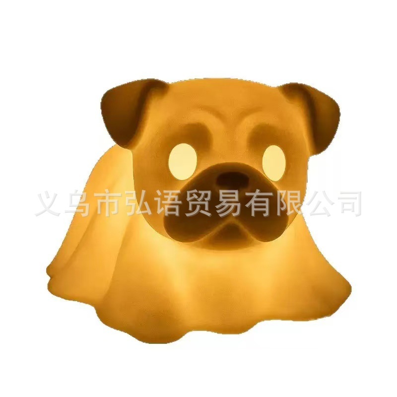 跨境创意树脂工艺万圣节装饰幽灵小狗夜灯可爱卡通创意桌面装饰|undefined