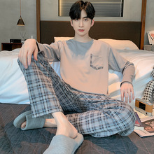 莫代尔睡衣男式大码春秋季宽松220斤胖子4XL套头可外穿家居服套装