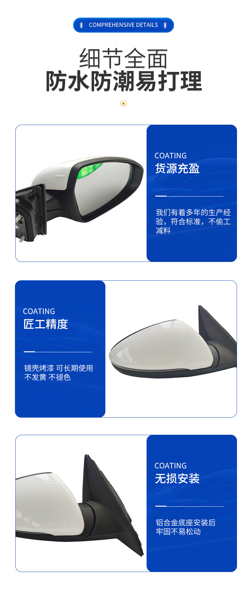 Suitable for 2019-2023 K3 Rearview Mirror Assembly, Direct Sales from the Manufacturer, K3 for Cnrato Reflector