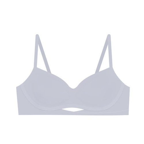 Soft steel ring seamless bra for women with small breasts, push-up fixed push-up bra, summer thin jelly strip girl bra