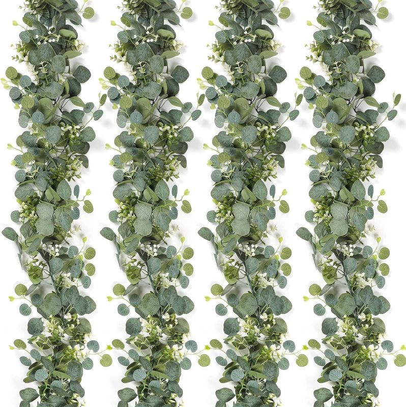 クロスボーダー人工シミュレーション緑植尤加利藤条クロスボーダー家庭装飾シミュレーション藤条ユーカリ葉藤蔓植物|undefined